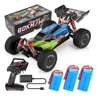 Carro de carrera a control remoto SJRC 60KM/H 144001 WLtoys Cars B 1:14 verde