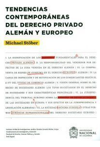 Libro Tendencias Contemporáneas Del Derecho Privado Alemán