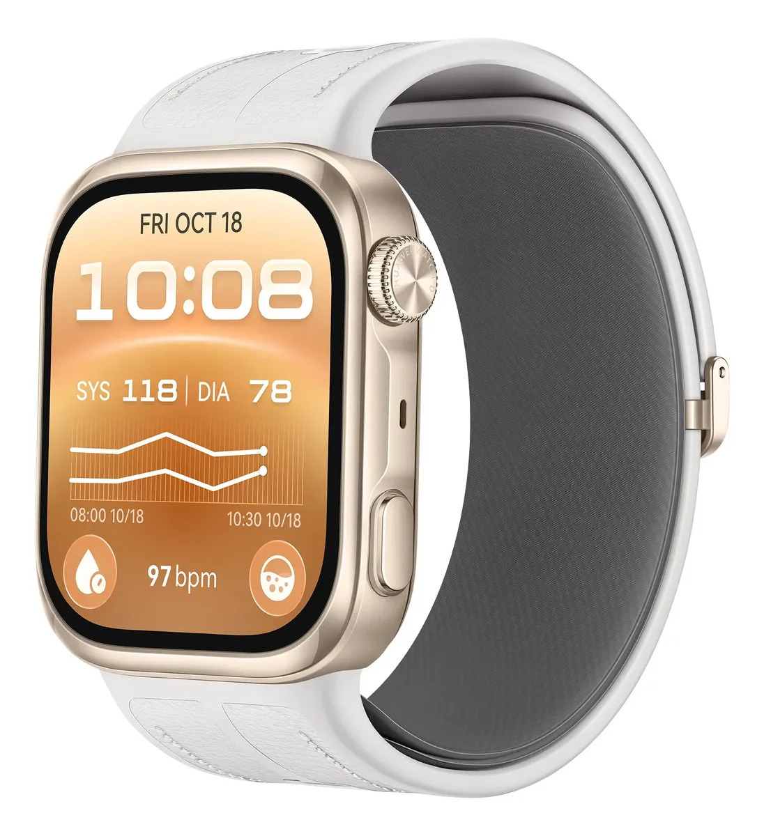 Smartwatch HUAWEI WATCH D3 Reloj Inteligente, Monitorización Ambulatoria de Presión Arterial, Gestión Integral de la Salud, ECG, Ligero y Cómodo, hasta 6 días, WIFI, iOS y Android, Blanco