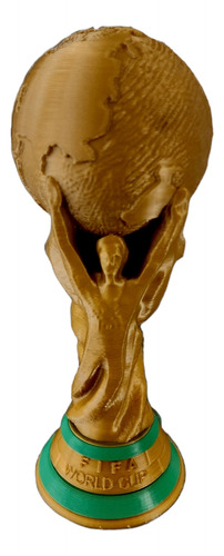 Copa Del Mundo 20 Cm 3d Mundial Futbol Fifa Messi Dorado