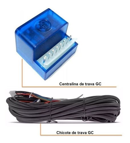 Central E Chicote Para Trava Elétrica Golden - Reposição