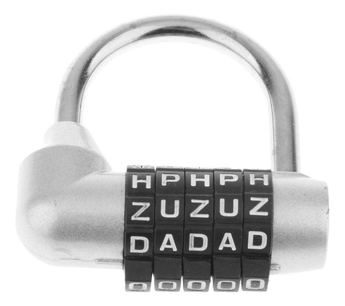2x Contraseña De Bloqueo De Aleación De Zinc De 5 Letras