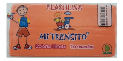Plastilina Barra Mi Trensito Naranja Fluoresce 250gr *10 Und