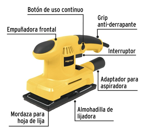 Lijadora Orbital + Lijas Y Maletín