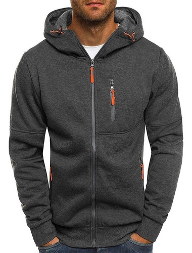 Sudadera Con Capucha Con Cremallera For Hombre Suéter Cálid