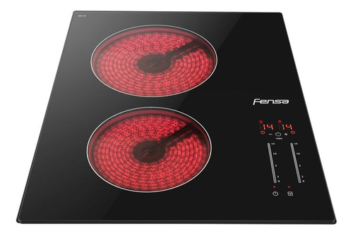 Encimera Eléctrica Fensa 2 Platos Vitrocerámica Y Panel Touc