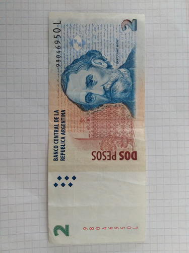 Billete De 2 Pesos 