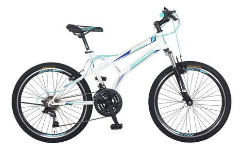 Bicicleta Benotto Montaña Fire Back R24 21v Shimano Color Blanco Tamaño Del Cuadro Único