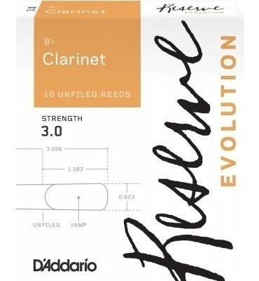 Daddario  Reserve Evolution Bb Clarinet Reeds Dce1030