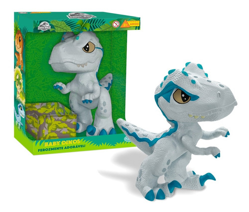 Jurassic World Velociraptor Blue Dinos Baby Cinza Articulado