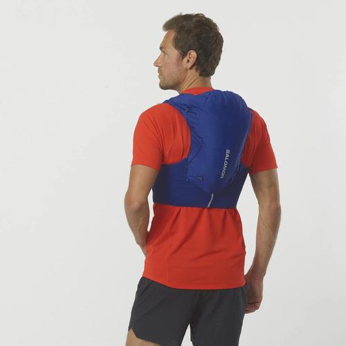 Mochila Hidratação Salomon Adv Skin 12 Trail Running Colete Cor Azul