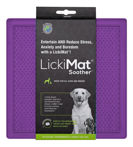 Plato Para Perros Lickimat Soother. Color Purpura