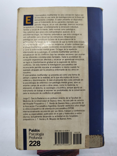 Psicoanalisis Multifamiliar - Jorge Garcia Badaracco - Usado