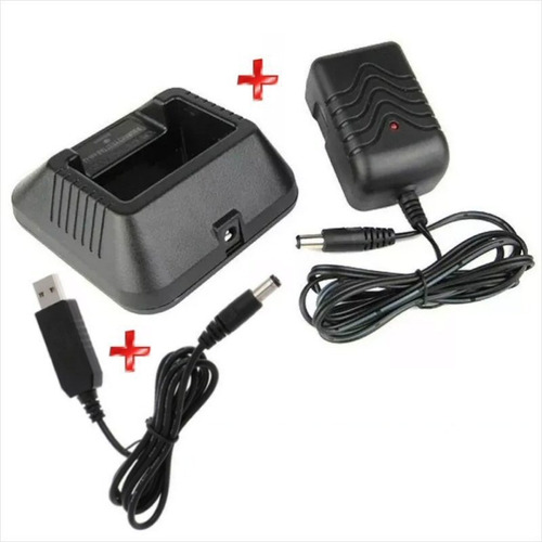 Pack Cargador 220v Y Usb Para Baofeng Uv-5r, Uv-5ra Etc