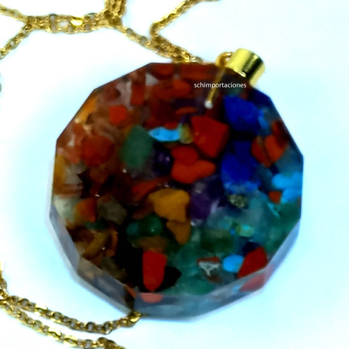 Orgón - Flor De Loto - 7 Chakras + Cadena Acero