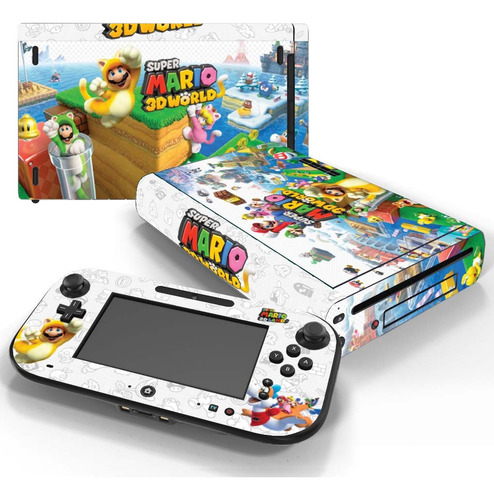 Skin Wii U Mario Vinilo Protector Cubre Gamepad Y Consola