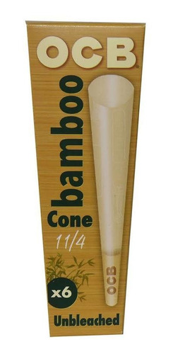 Imagen 2 de 2 de Conos Ocb Bamboo Caja De 6 Conos Blanqueados Con Filtro