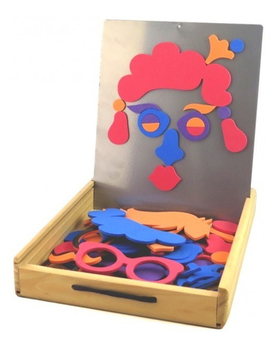 Pizarra Magnetica Clap Figuras Imantadas Juego + 3 En Caja 