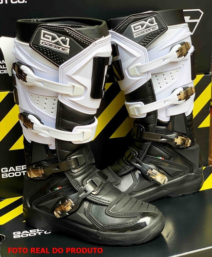 Imagem 6 de 6 de Par Bota Anti Torção Gaerne Gx1 Evo Preto / Branco Tam 41