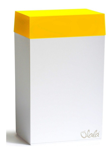 Envase  Plastico Cuadrado Tapa Amarilla Prinz 