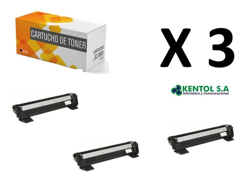 3 Toner Tn-1060 Para Brother Dcp1512 Compatible - Kentol S.a