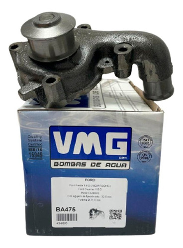 Bomba De Agua Vmg P/ Ford Fiesta Courrier 1.8 Diesel