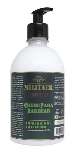 Imagem 1 de 1 de Creme De Barbear Militaer 500gr