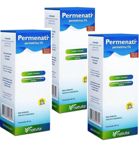 Permetrina - Permenati 5% 60ml Nativita (kit C/03un)