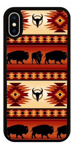 Funda Protector Para Iphone Vaquero Toro Cenefa Naranja Rojo Iphone 8