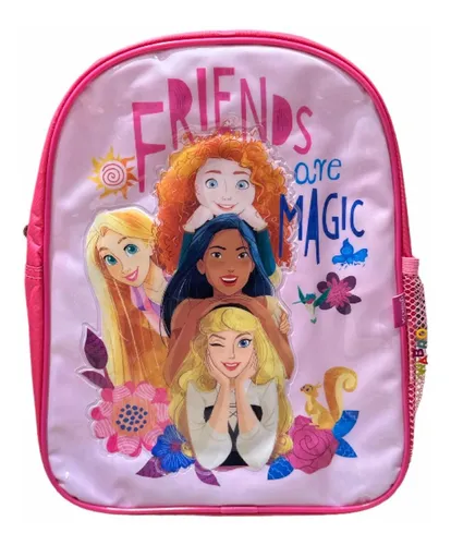 Mochila Escolar Disney Princesas De Espalda 12 Pulgadas