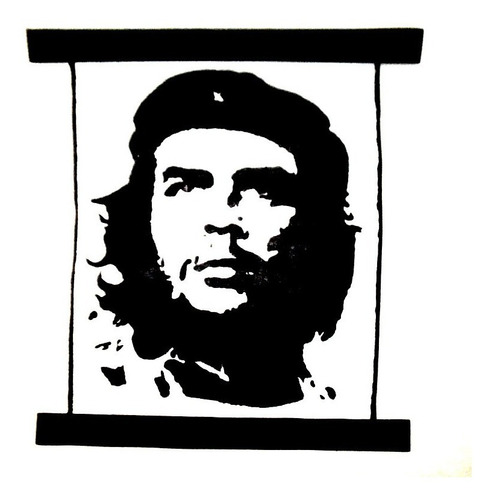 Pack X 2 Che Guevara Banderin Hecho A Mano Plantilla Stencil