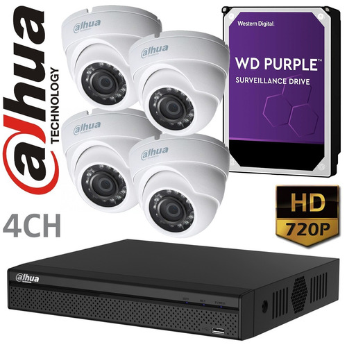 Kit Dvr 4ch Seguridad Dahua 720p + 4cam +1tb + Cabl Martinez