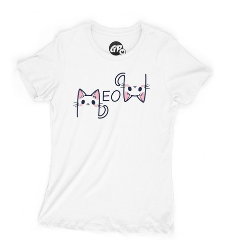 Playera Grapics Gatitos Gato Meow Kawaii Cute Gatos Miau Dama