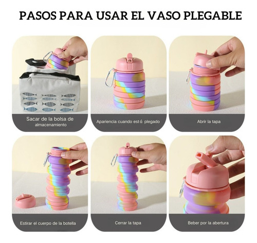 Vaso Plegable Deportivo De Silicona - Ideal Para Camping Gris Gris