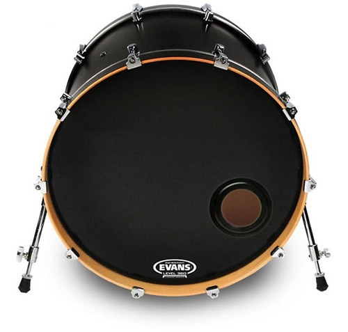 Evans Bd24remad Parche Resonante Bombo 24 PuLG Emad Black