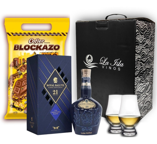 Whisky Chivas Regal Royal 21 Box Regalo + Copas Chocolate