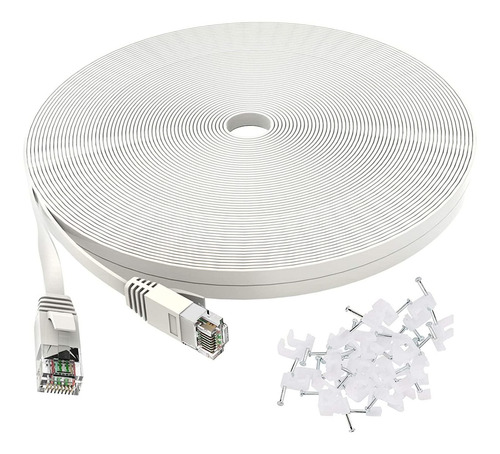 Cable  Ethernet Cat 6 Rj45, 75 Pies/blanco