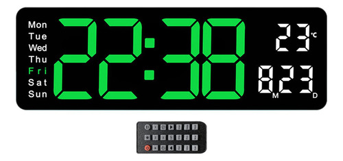Reloj Digital Reloj De Mesa Brillo Ajustable Mini Verde