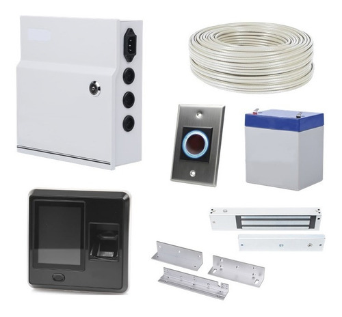 Kit Control Acceso Chapa Magnetica Biometrico Ip 1500 Huella