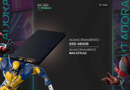 Computadora Armada Ryzen 5 4600g 16gb Ram 480gb Ssd Windows 11 + Gabinete Gamer + Kit Teclado Mouse