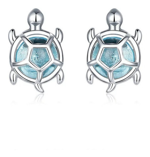 Aretes Topos Para Mujer Tortuga Fabricados En Plata 925