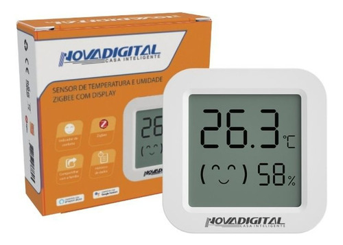 Sensor De Temperatura E Umidade Zigbee Com Display