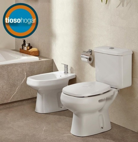 Imagen 3 de 10 de Sanitario Roca Monaco Inodoro Largo Mochila Bidet