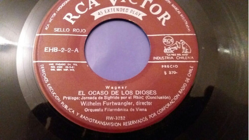 Vinilo Single De Wagner El Ocaso De Los Dioses ( G100