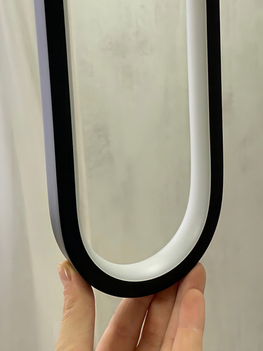 Colgante Led Moderno Ovalado Minimalista Con Cabecero Negro