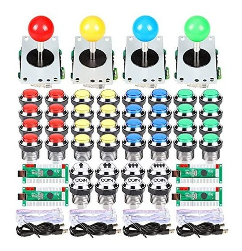 Eg Starts - Kit De 4 Reproductores De Led Arcade Diy Para U.