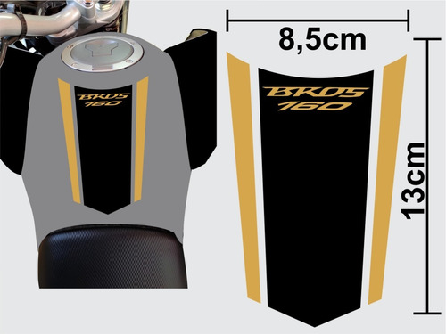 Adesivo Bros 160 2023 Kit Adesivos Moto Preta 5 Adesivos Bp9