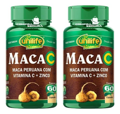  Maca Peruana Con Vitamina C + Zinc 120 Cápsulas
