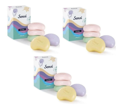 Kit 3 Caixas Sabonetes Sensi Sortidos 5x80g - Jequiti