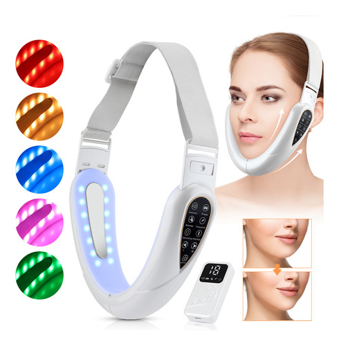 Dispositivo De Estiramiento Facial Led, Masajeador De Adelga